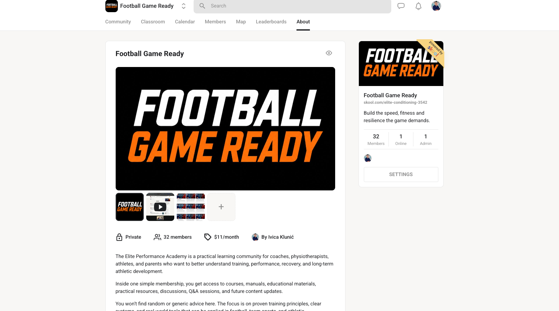 Football Game Ready Skool stranica