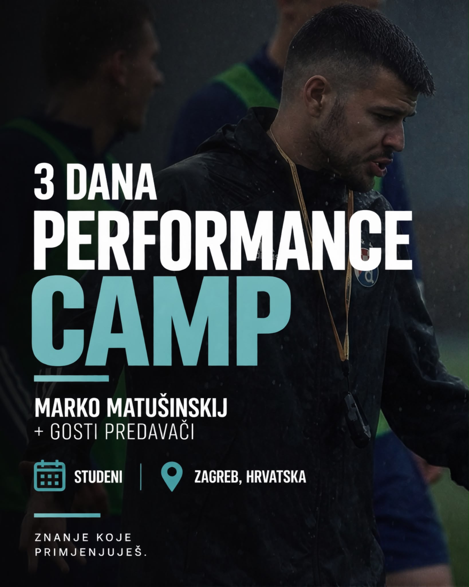 Announcement for the three-day Performance Camp with Marko Matušinskij and guest speakers